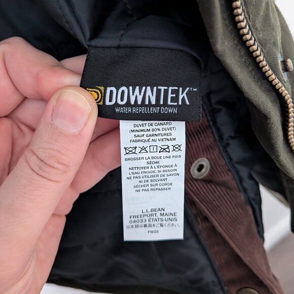 L.L. Bean Women's Upcountry Waxed Down Hooded Coat | Size M - Picture 5 of 8